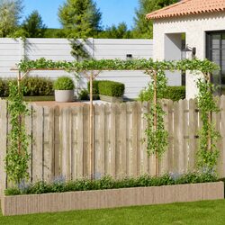 Bamboo Garden Pergola Outdoor Patio Arbour Trellis Backyard Shade Structure
