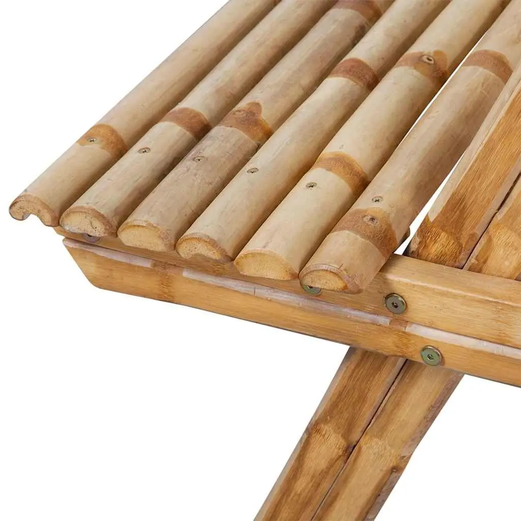 Bamboo Outdoor Dining Table Brown 115x115x81cm Garden Picnic Furniture