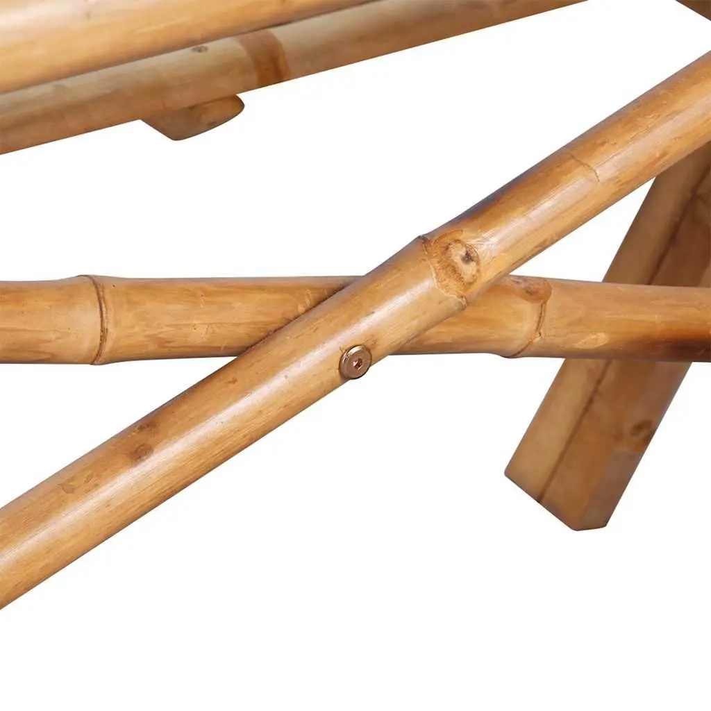 Bamboo Outdoor Dining Table Brown 115x115x81cm Garden Picnic Furniture