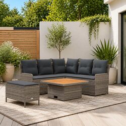 5-Piece Outdoor and Indoor Sofa Set with Cushions