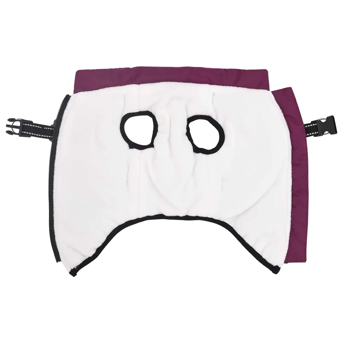 Dog Coat L28 Fleece Waterproof Windproof Adjustable Purple Polyester