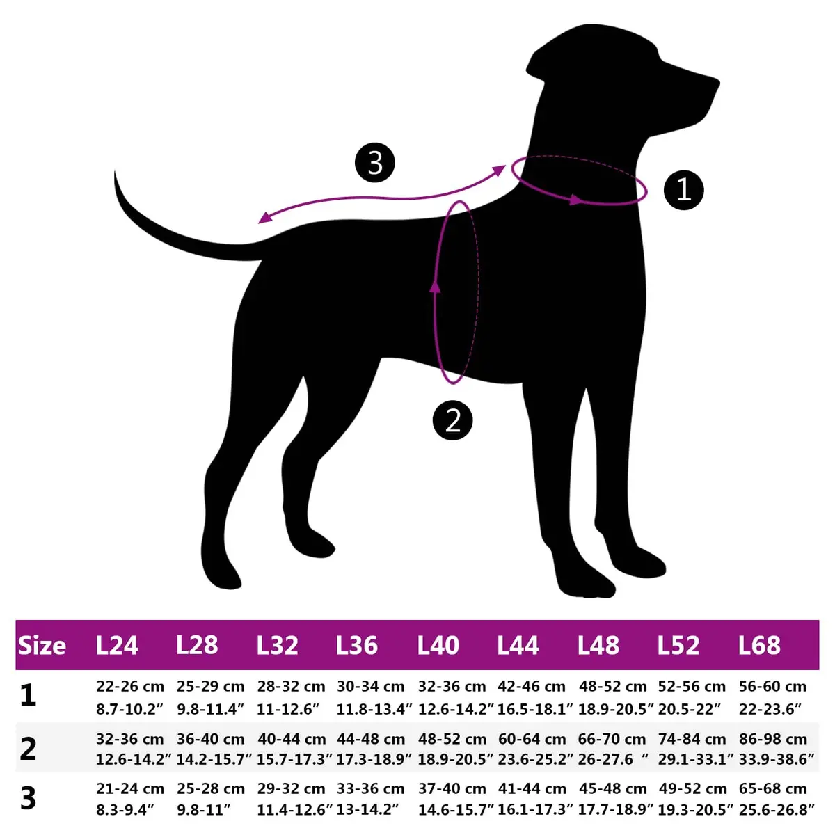 Dog Coat Fleece Polyester Adjustable Windproof Water-Resistant Size L40 Purple