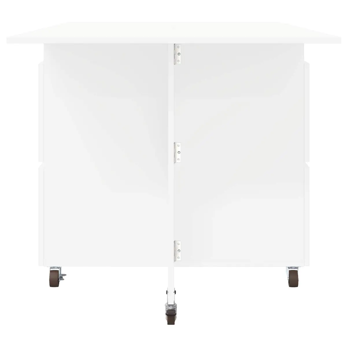 Dining Table 140x80x77cm Extendable Kitchen Furniture White Engineered Wood