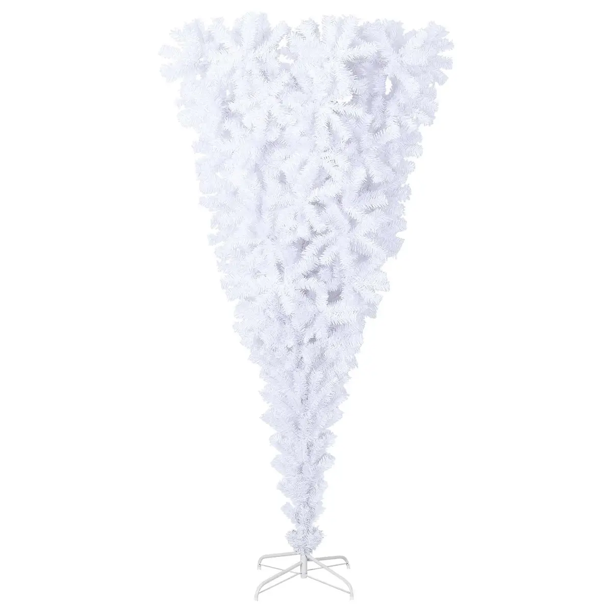 Artificial Christmas Tree 180cm White PVC with LED Lights USB Powered for Indoor Outdoor Use