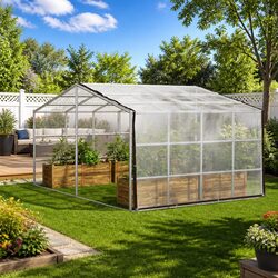 Practical 4 x 6 m Transparent Tarpaulin for Your Outdoors