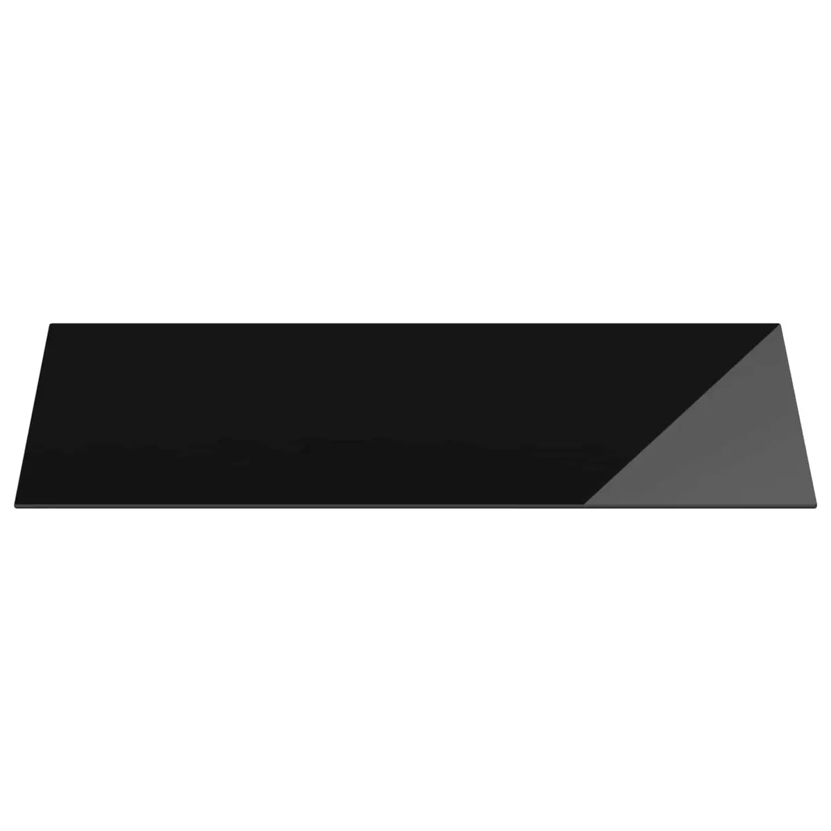 Glass Table Top Black Minimalist Modern 100x50cm Suitable for Indoor Outdoor Use