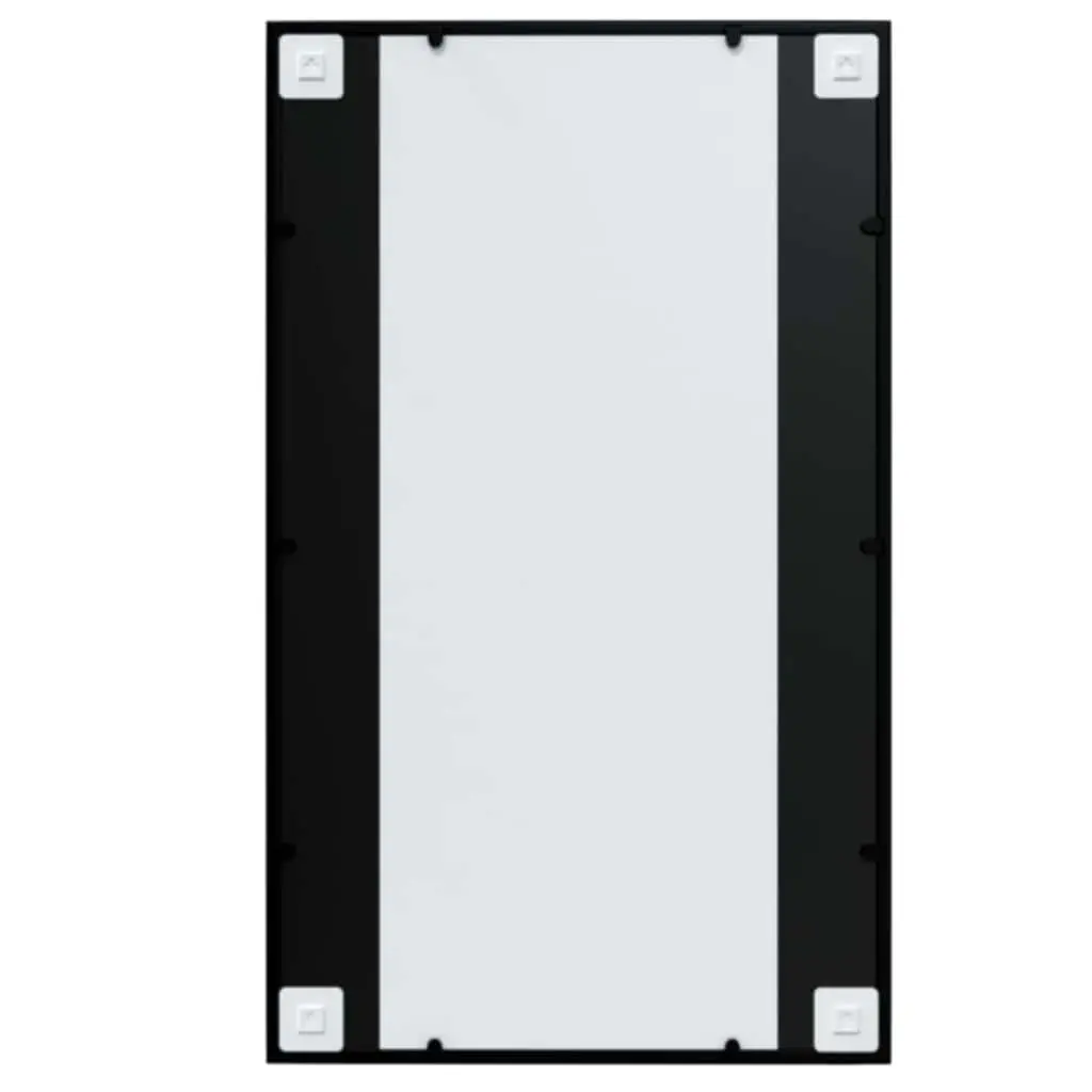Wall Mirror Black 100x60 cm Metal Frame Home Decor Bathroom Bedroom Hanging