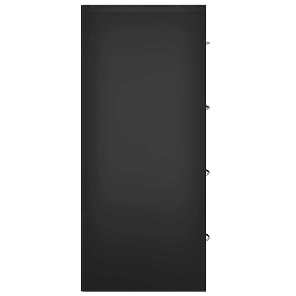 Sideboard Cabinet with 4 Drawers Storage Furniture Black 60x30.5x71cm Display