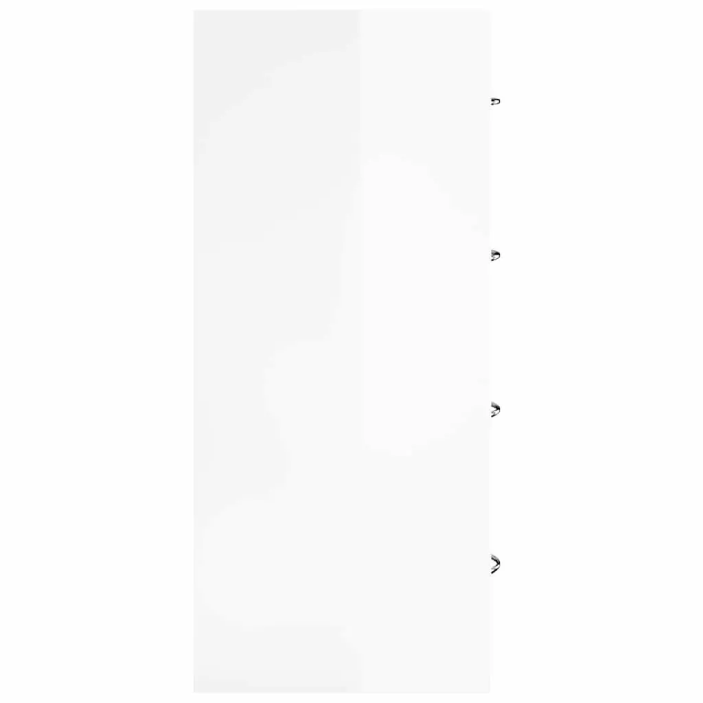 Sideboard Cabinet 4 Drawers Storage Furniture High Gloss White 60x30.5x71cm