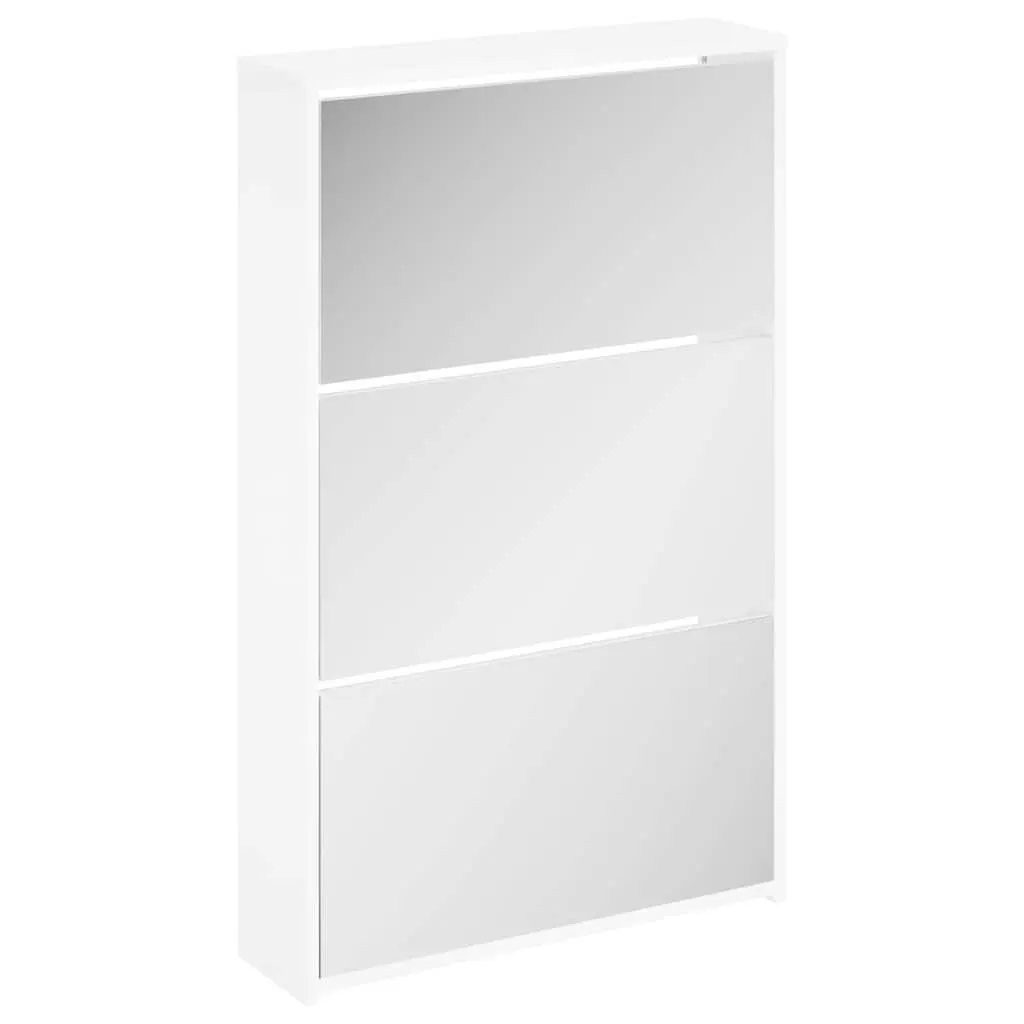 3-Layer Shoe Cabinet with Mirror for Home Use