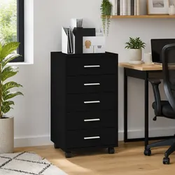 Practical Black Storage Cabinet for Home and Office