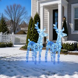 Perfect for Holiday Displays: Blue Reindeer Lights