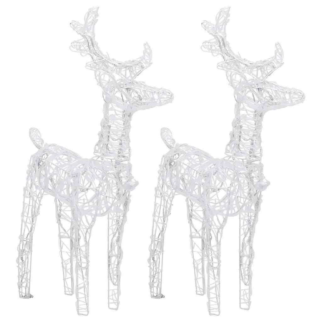 Christmas Reindeer Lights 2 pcs Blue Acrylic Outdoor Yard Decoration LED Display