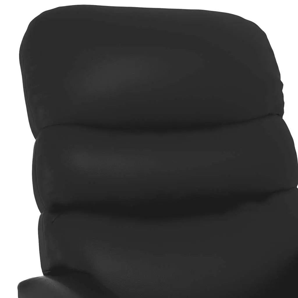 Electric Massage Chair Faux Leather Black Recliner 6 Massage Points