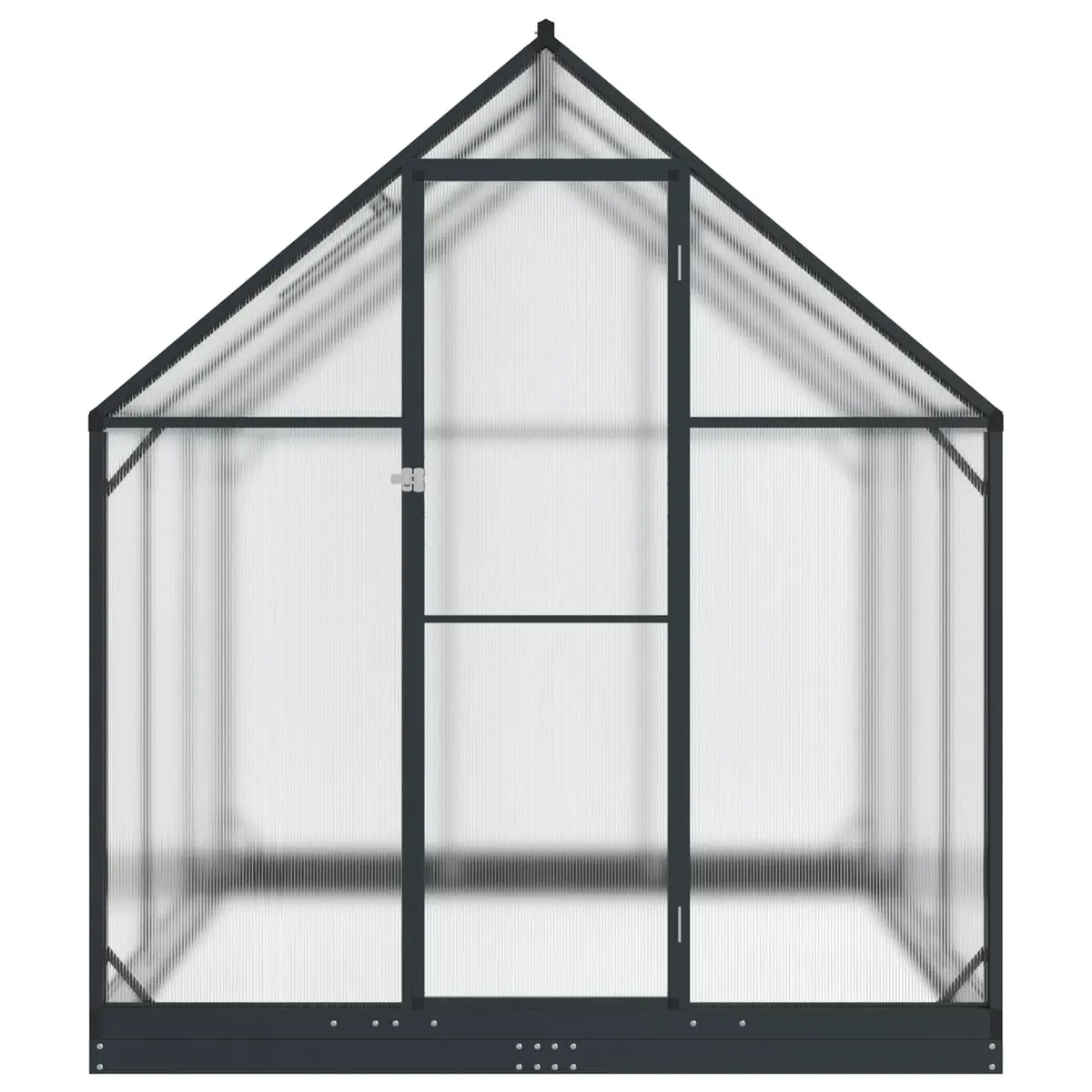 Garden Greenhouse Tunnel Frame Aluminium and Galvanised Steel 183.5cm Adjustable Height Anthracite