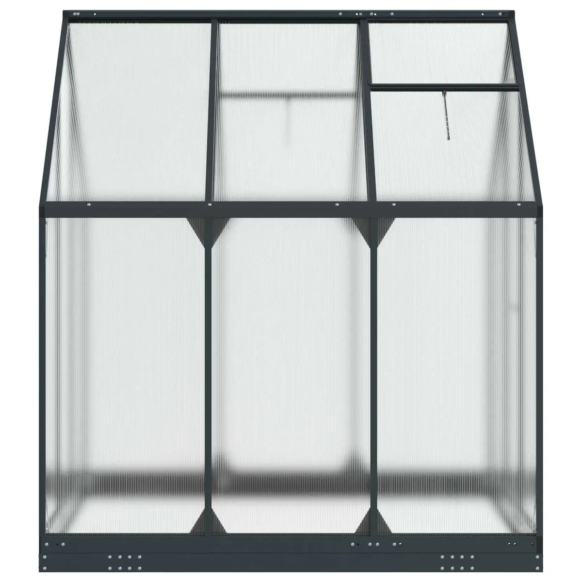 Garden Greenhouse Tunnel Frame Aluminium and Galvanised Steel 183.5cm Adjustable Height Anthracite