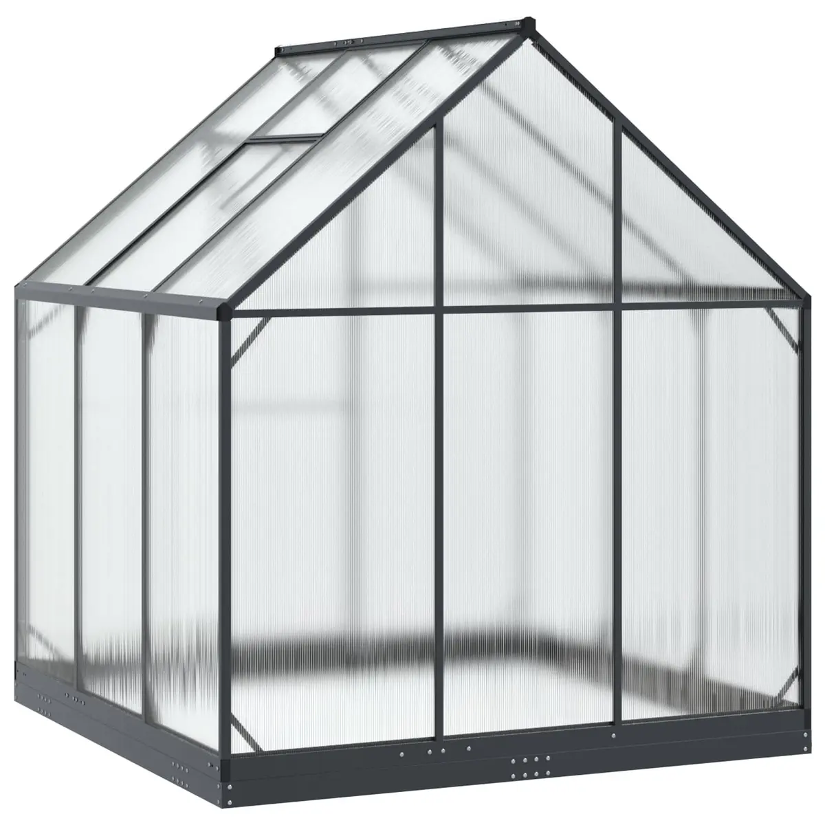 Garden Greenhouse Tunnel Frame Aluminium and Galvanised Steel 183.5cm Adjustable Height Anthracite