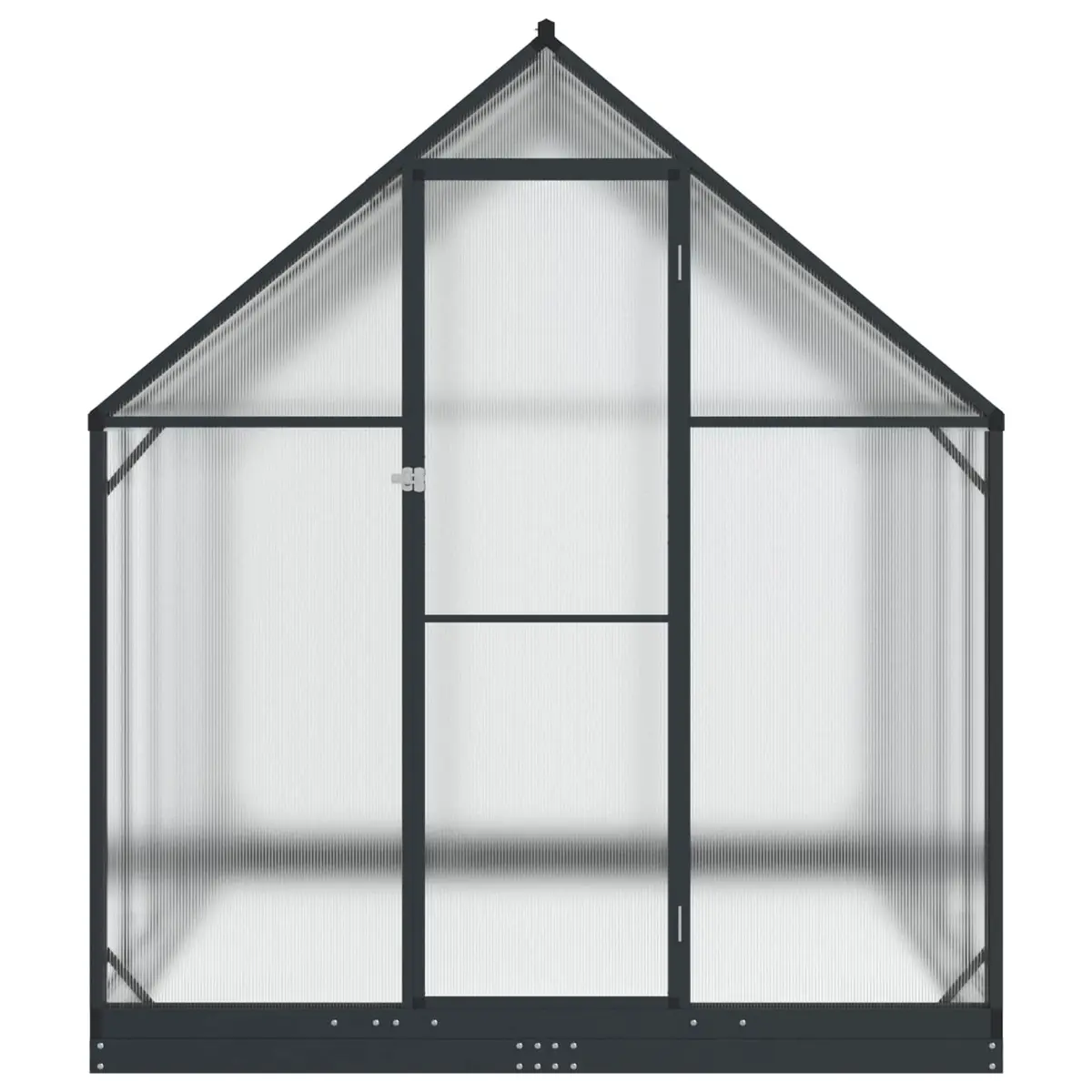Garden Greenhouse Tunnel Adjustable Height Anthracite 183.5 x 303.5 x 207 cm Aluminium Galvanised Steel
