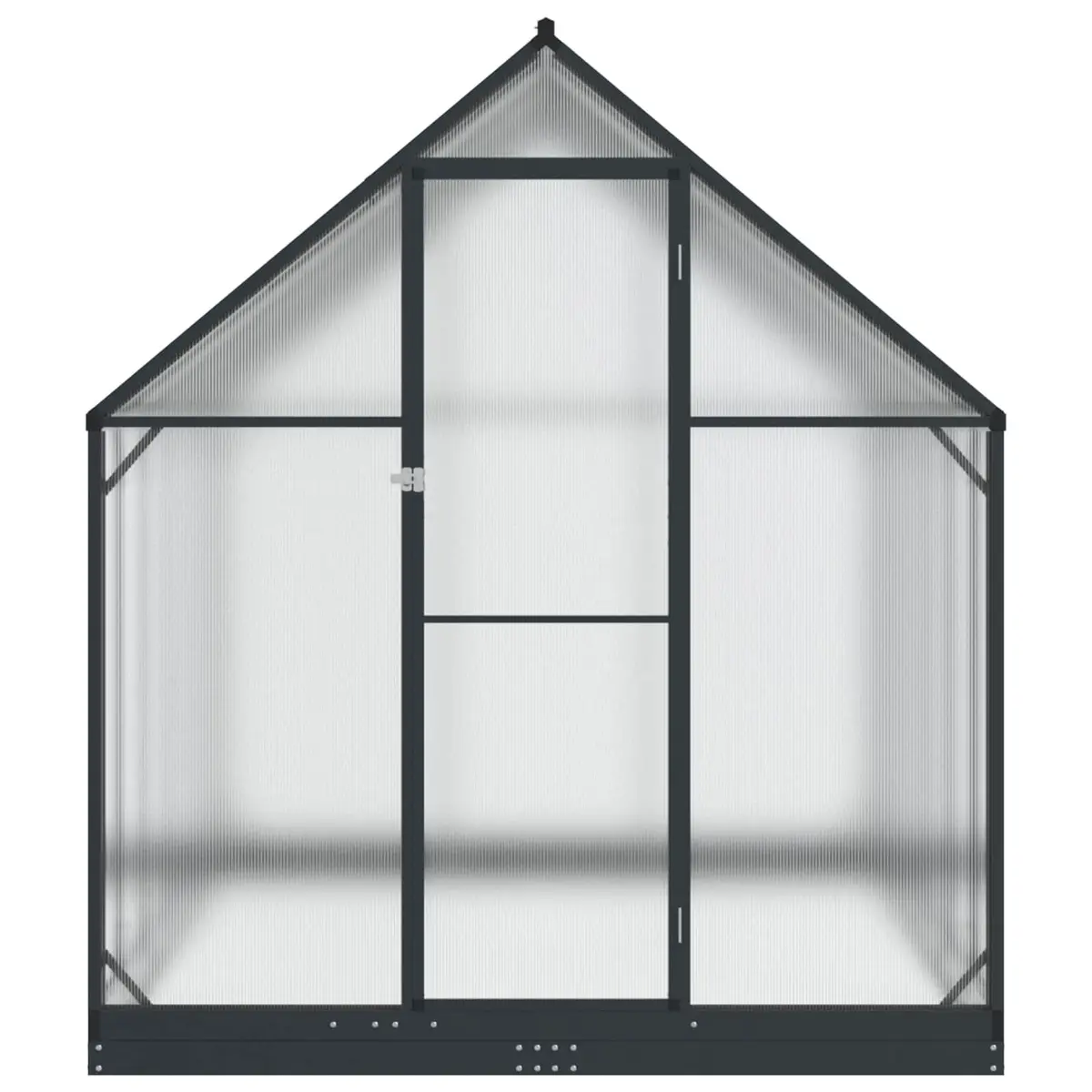 Garden Greenhouse Tunnel Adjustable Height Portable Anthracite 183.5 x 363.5 x 207 cm Aluminium Galvanised Steel