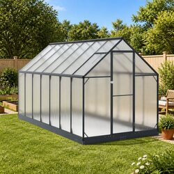 Garden Greenhouse Tunnel Anthracite Adjustable Height Weather-Resistant