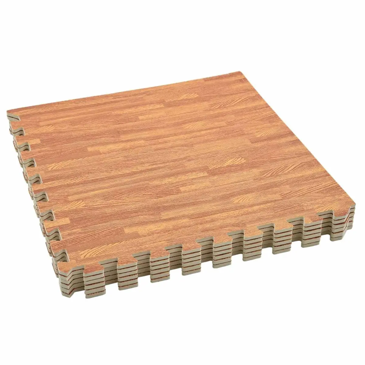 Pool Ground Mat 6 Pieces EVA Foam Brown Modular Poolside Non-Slip Water