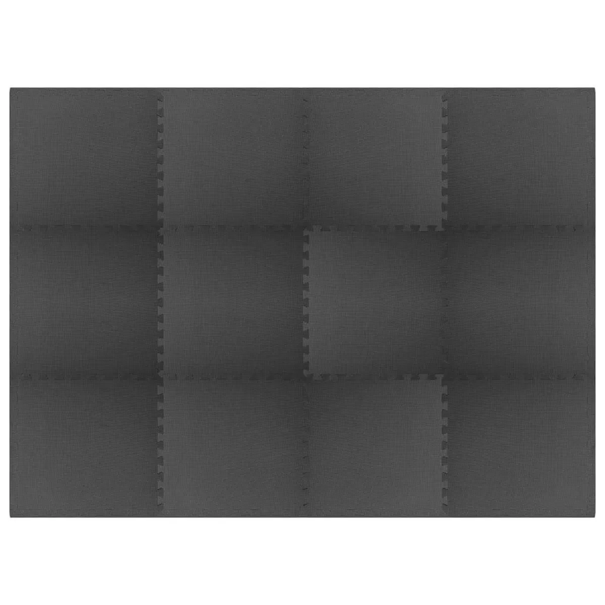 Modular Interlocking Tiles Black EVA Foam Pool Ground Mat 12 Pieces