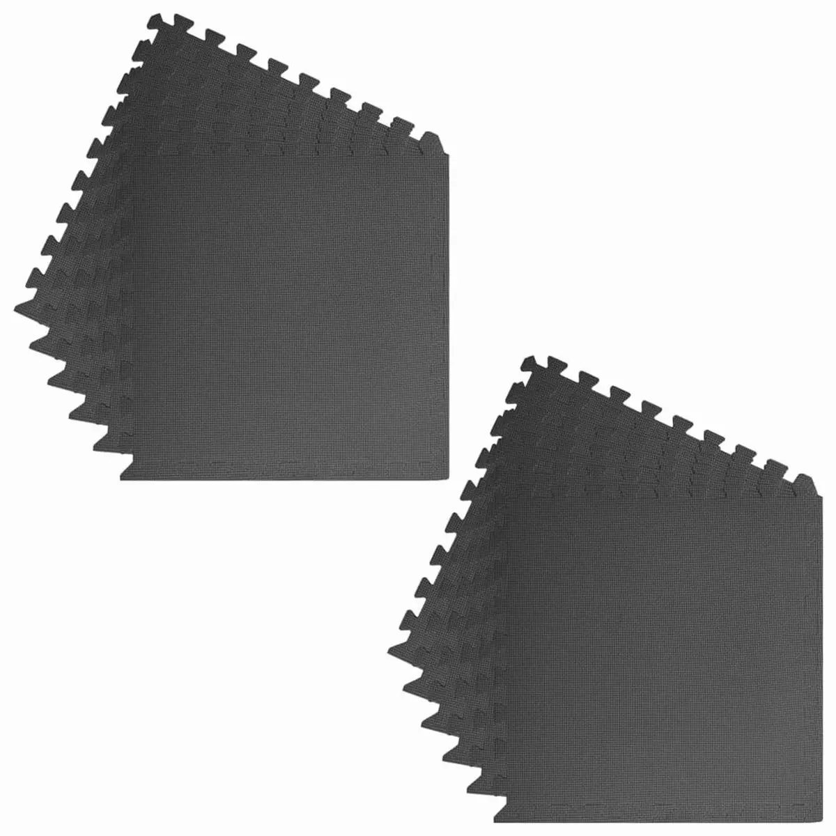 Modular Interlocking Tiles Black EVA Foam Pool Ground Mat 12 Pieces