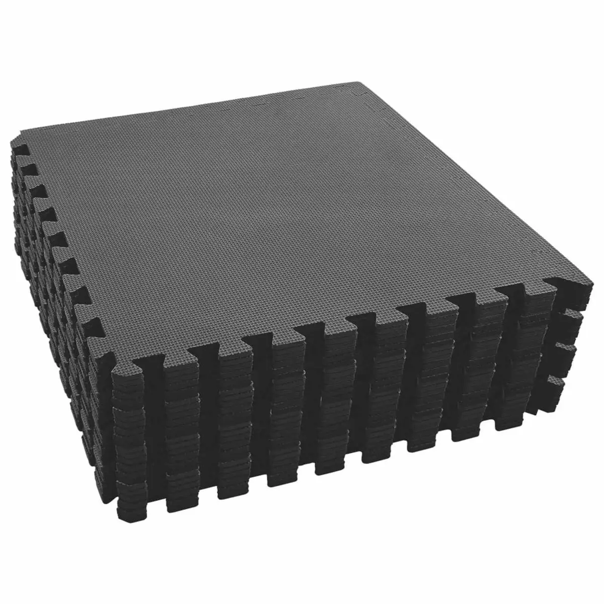 Pool Ground Mat 24 Piece Modular Tiles Black EVA Foam Interlocking Poolside