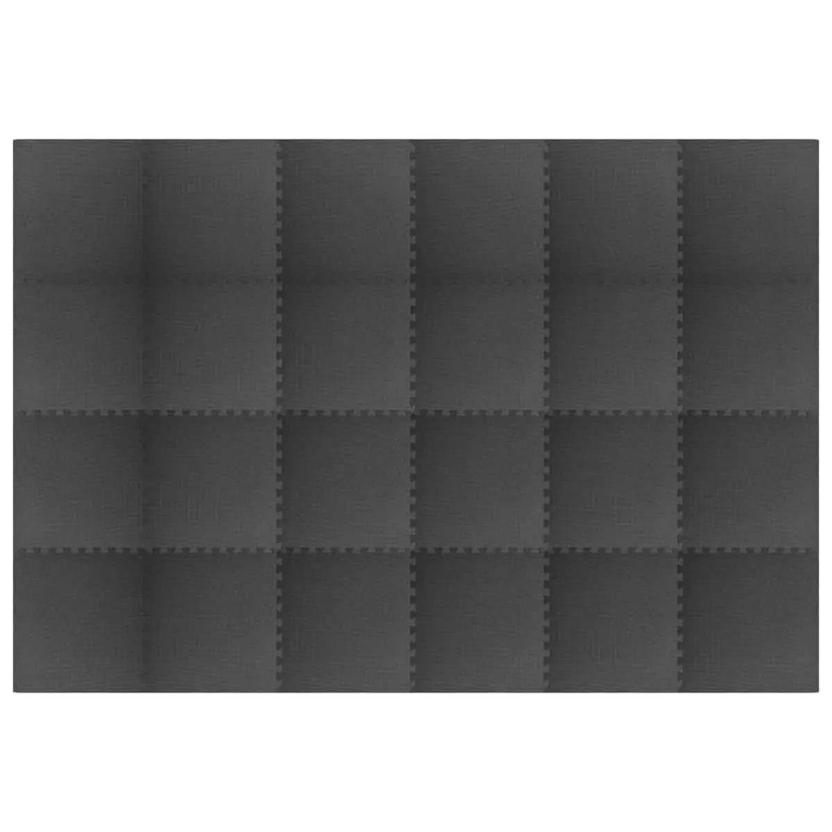 Pool Ground Mat 24 Piece Modular Tiles Black EVA Foam Interlocking Poolside