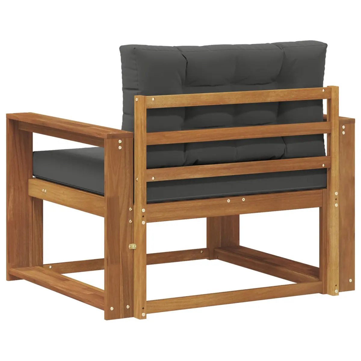 Outdoor Middle Sofa Section Solid Wood Garden Patio Lounge Furniture Seating