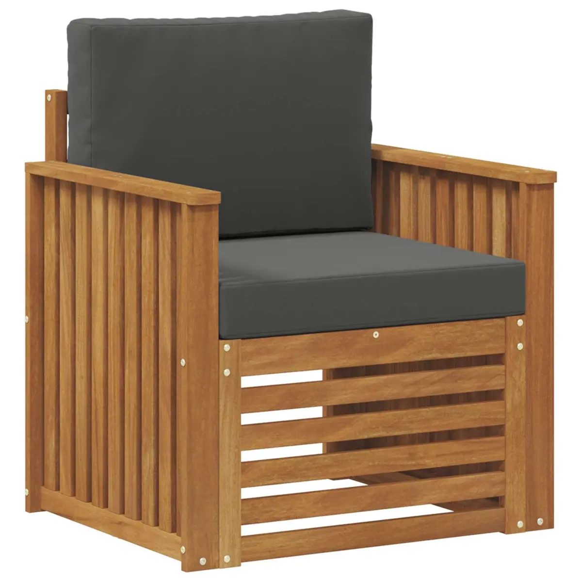 Modular Outdoor Sofa Set Solid Acacia Wood Brown Garden Seating