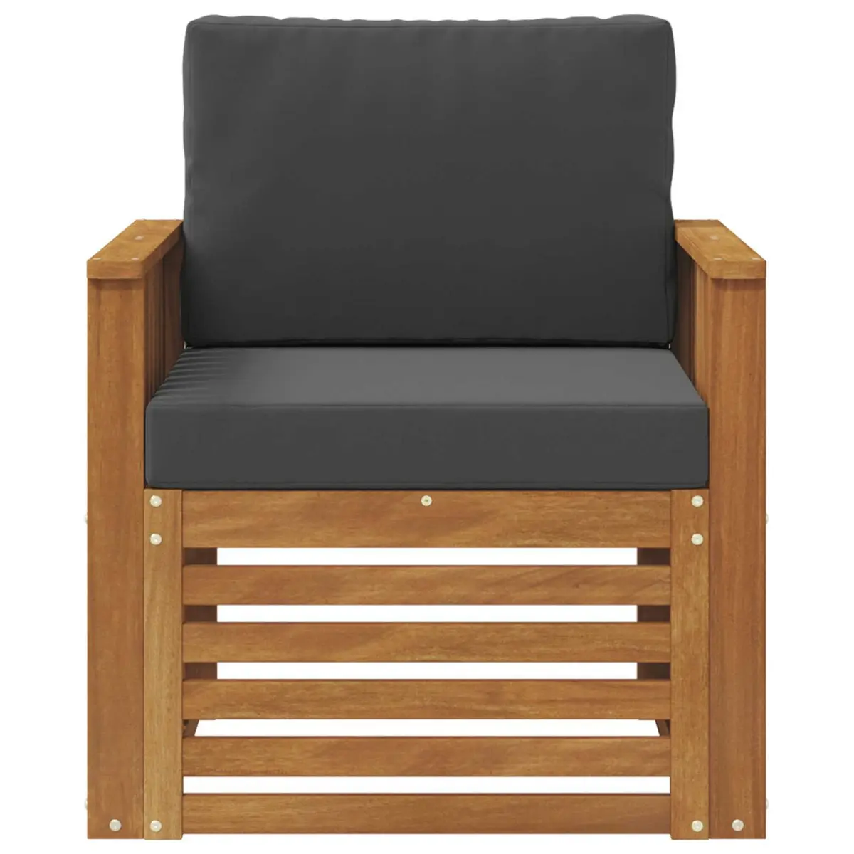 Modular Outdoor Sofa Set Solid Acacia Wood Brown Garden Seating