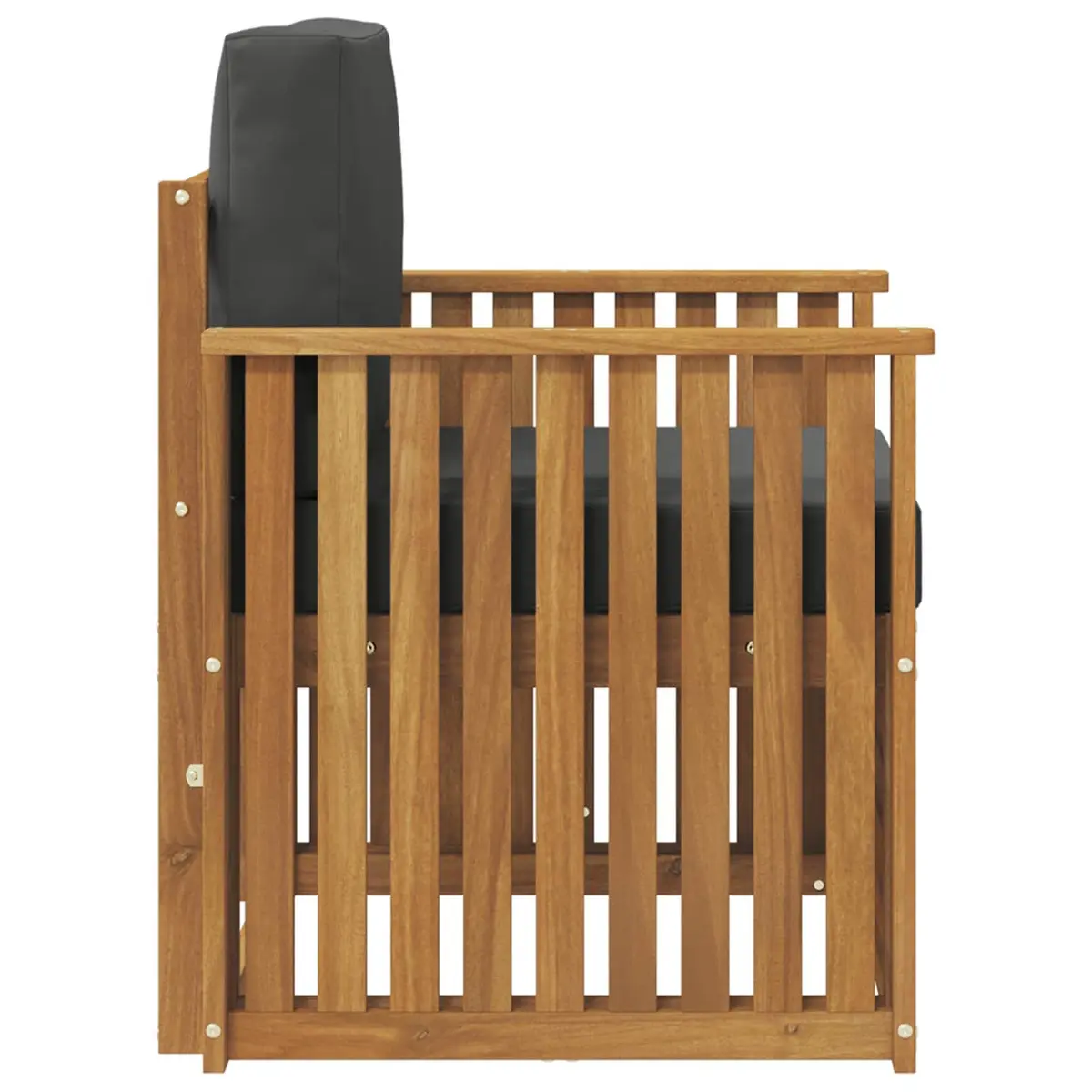 Modular Outdoor Sofa Set Solid Acacia Wood Brown Garden Seating