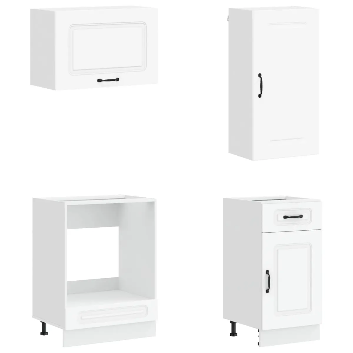 8PieceWhiteEngineeredWoodKitchenUnitModernDesignStorageCabinetKALMAR