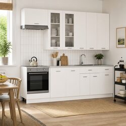 Functional 8-Piece White Kitchen Unit for Your Home