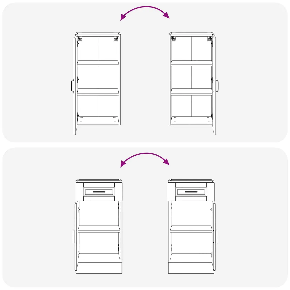 5PieceStorageUnitHighGlossWhiteEngineeredWoodKitchenCabinetModernDesign