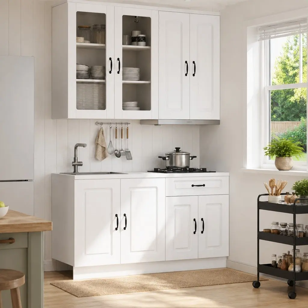 4-Piece Kitchen Cabinet Set with Storage Solutions