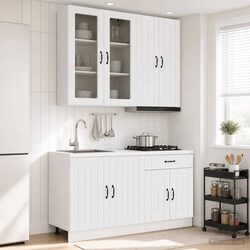 Functional Kitchen Unit with Worktop and Cabinets