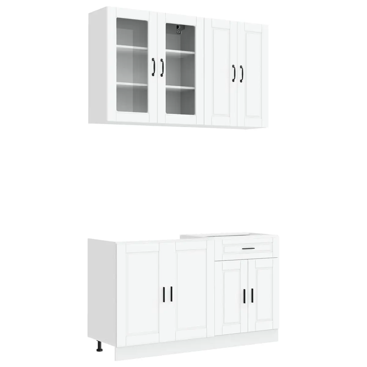 4-Piece White Kitchen Storage Unit