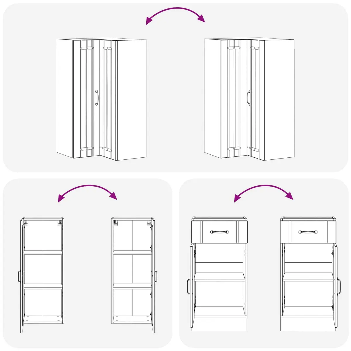 Kitchen Unit 8 Piece White Engineered Wood Modern Cabinet Storage Furniture