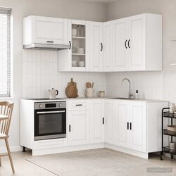 Functional 8-Piece Kitchen Unit PORTO in High Gloss White