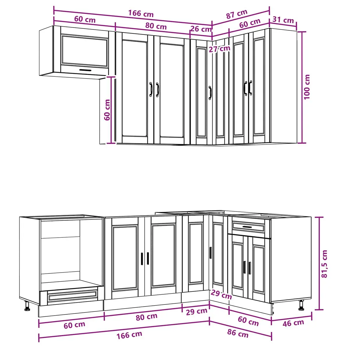 8-Piece Kitchen Storage Unit for Real Homes