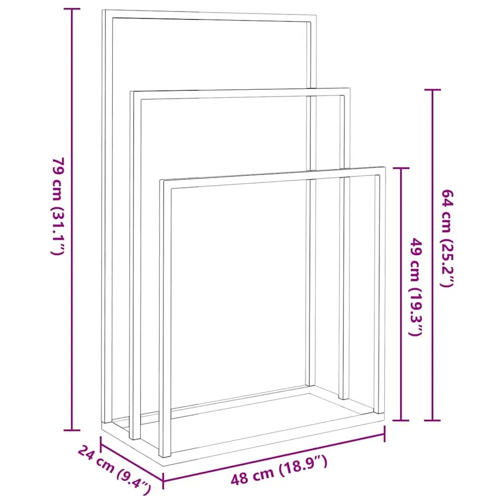 Freestanding Towel Rack Iron Frame 3 Tier White Bathroom Storage Holder Organiser