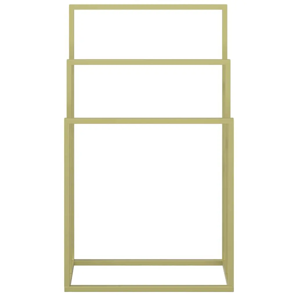 Freestanding Towel Rack Iron 3 Tier Gold Bathroom Storage Holder Stand