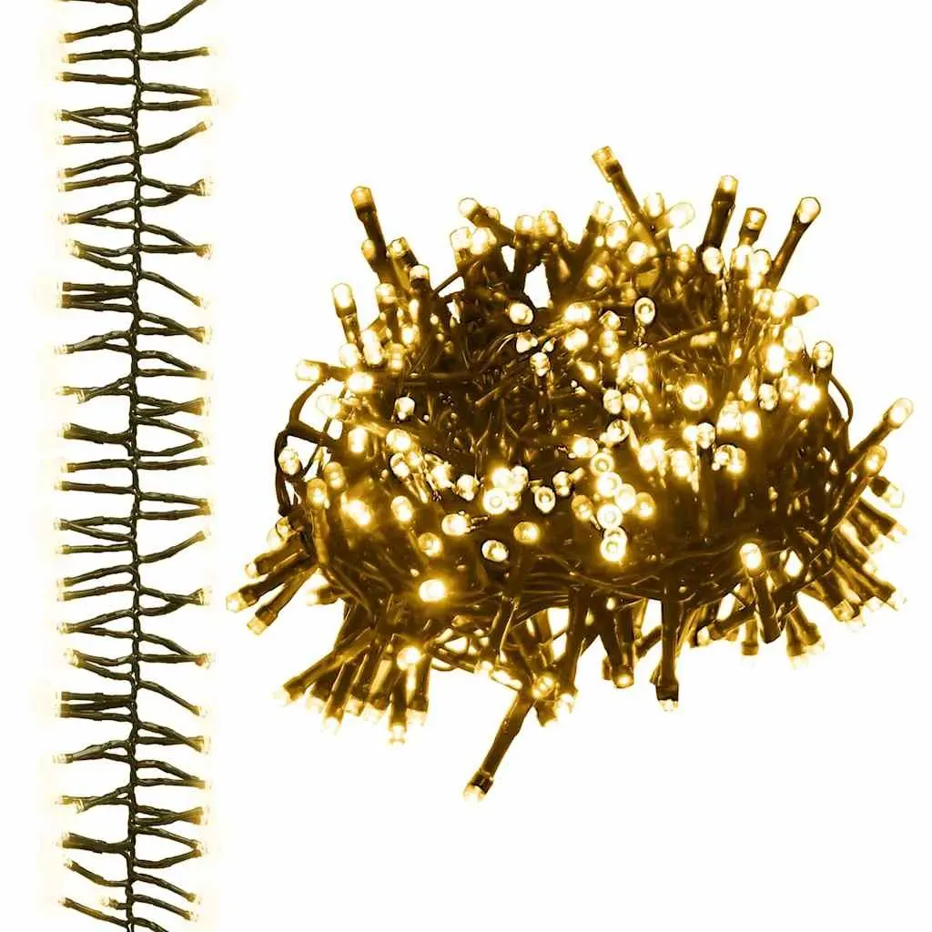 LED Cluster String Lights PVC 7.4m Warm White