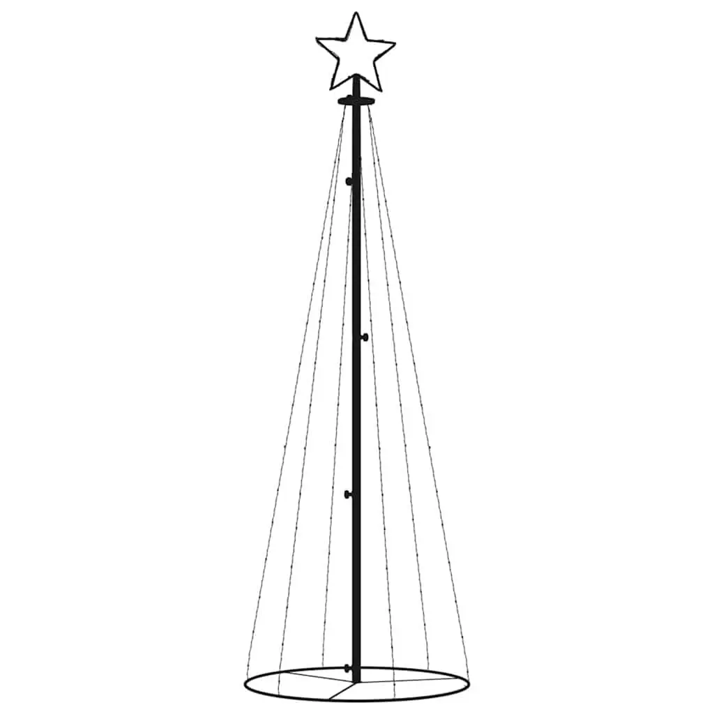 Christmas Cone Tree LED Lights 180cm 70cm Diameter Warm White Indoor Outdoor Seasonal Decoration