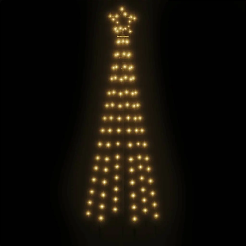 Christmas Cone Tree LED Lights 180cm 70cm Diameter Warm White Indoor Outdoor Seasonal Decoration