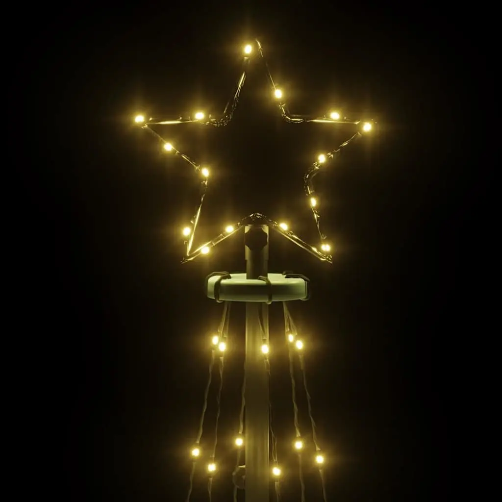 Christmas Cone Tree LED Lights 180cm 70cm Diameter Warm White Indoor Outdoor Seasonal Decoration