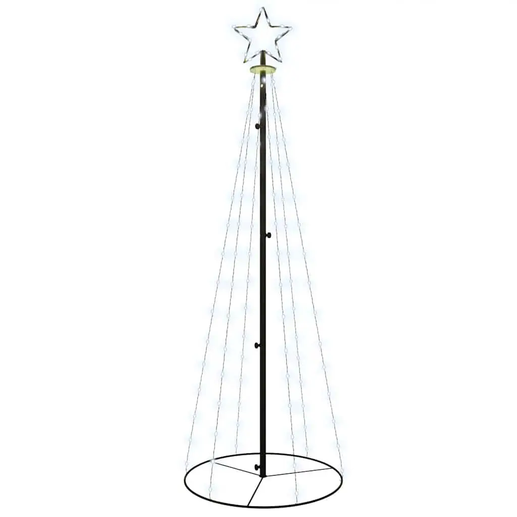 Christmas Cone Tree LED 180cm Cold White 70cm Indoor Outdoor Holiday Decoration