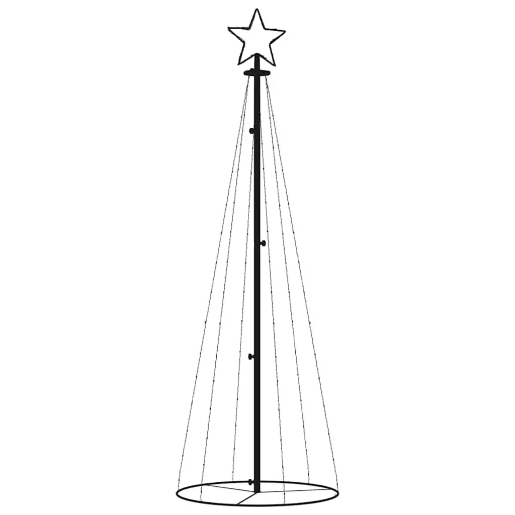 Christmas Cone Tree LED 180cm Cold White 70cm Indoor Outdoor Holiday Decoration
